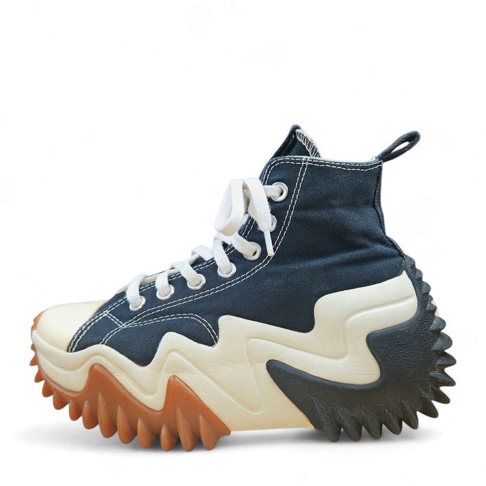 Converse Run Star Motion Platform Sneakers Women 5.5 Black High Top Gum Sole - Picture 4 of 13